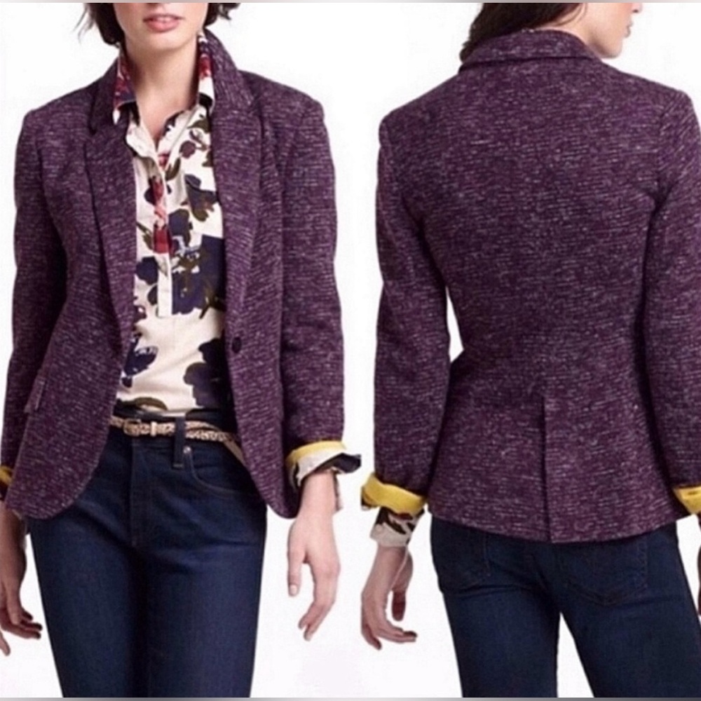 Cartonnier Anthropologie Blazer Jacket Purple